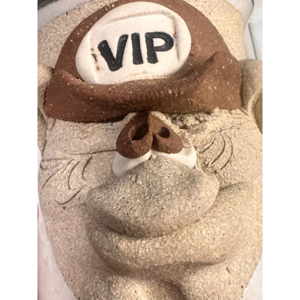 MAHON Stoneware Ugly Face VIP Pottery Stein Mug Cup Stamped Retirement Gift 80's - Picture 4 of 8